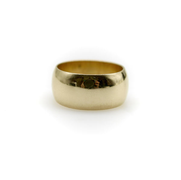 Vintage 14K Gold Wide Band Convex Ring ring Kirsten's Corner 