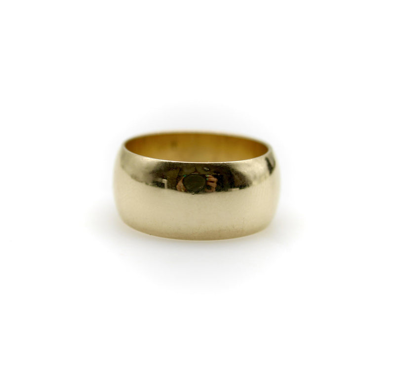 Vintage 14K Gold Wide Band Convex Ring ring Kirsten's Corner 