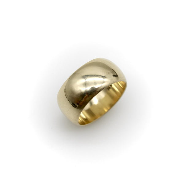Vintage 14K Gold Wide Band Convex Ring ring Kirsten's Corner 