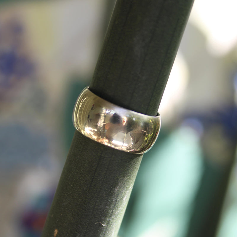 Vintage 14K Gold Wide Band Convex Ring ring Kirsten's Corner 