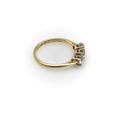 Art Deco 18K Gold & Platinum Three-Stone Old European Cut Diamond Ring ring Kirsten's Corner 