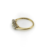 Art Deco 18K Gold & Platinum Three-Stone Old European Cut Diamond Ring ring Kirsten's Corner 