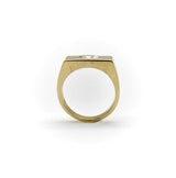 Signature 14K Gold Marquise Diamond Signet Ring ring Kirsten's Corner 