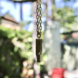 18K Gold Signature Whistle with Diamond Studded Line Pendant, Charm Kirsten's Corner 