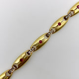 Avant-Garde 14K Gold Russian Diamond and Ruby Pre-Revolutionary Bracelet Bracelet Kirsten's Corner 