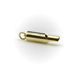 18K Gold Signature Whistle with Diamond Studded Line Pendant, Charm Kirsten's Corner 
