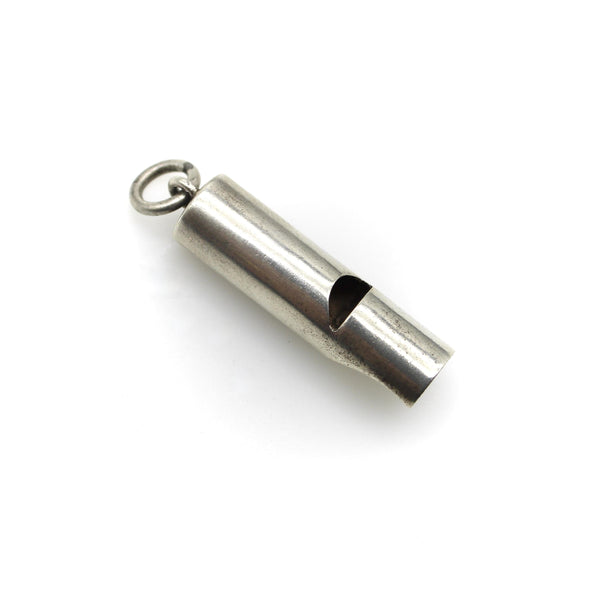 Victorian English Sterling Silver Cylindrical Whistle jewelry Kirsten's Corner 