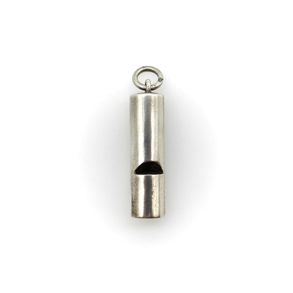 Victorian English Sterling Silver Cylindrical Whistle jewelry Kirsten's Corner 