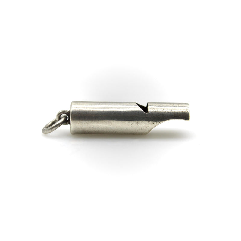 Victorian English Sterling Silver Cylindrical Whistle jewelry Kirsten's Corner 