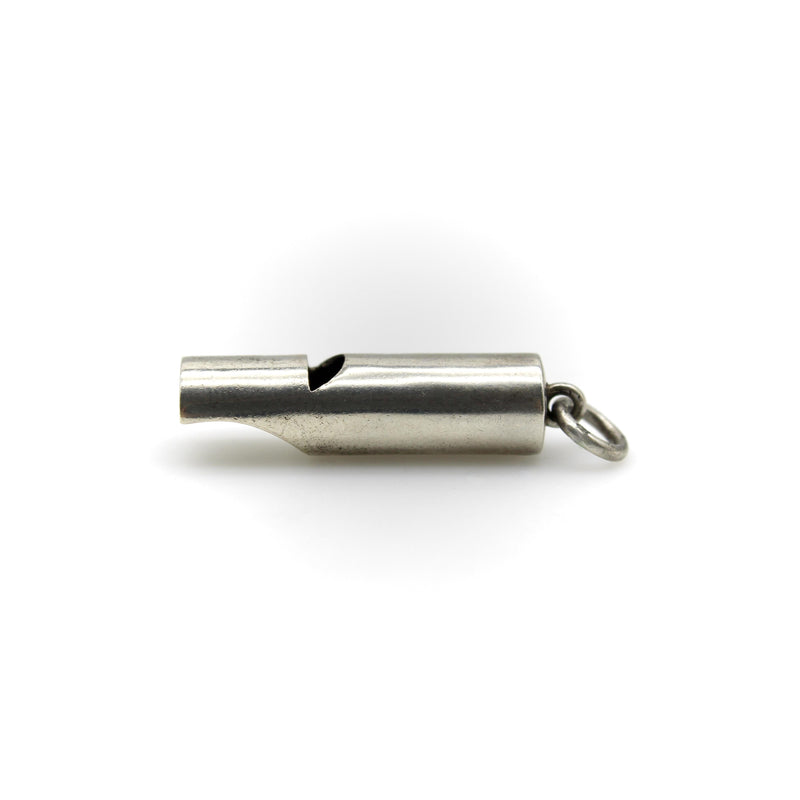 Victorian English Sterling Silver Cylindrical Whistle jewelry Kirsten's Corner 