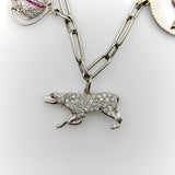 Edwardian Platinum Diamond Encrusted Fanciful Charm Bracelet jewelry Kirsten's Corner 