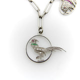 Edwardian Platinum Diamond Encrusted Fanciful Charm Bracelet jewelry Kirsten's Corner 