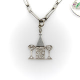 Edwardian Platinum Diamond Encrusted Fanciful Charm Bracelet jewelry Kirsten's Corner 