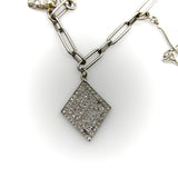 Edwardian Platinum Diamond Encrusted Fanciful Charm Bracelet jewelry Kirsten's Corner 