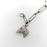 Edwardian Platinum Diamond Encrusted Fanciful Charm Bracelet jewelry Kirsten's Corner 
