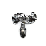 Sterling Silver Georg Jenson USA Gingko Leaf and Seedpod Brooch Brooch Kirsten's Corner 