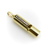 18K Gold Signature Whistle with Diamond Studded Line Pendant, Charm Kirsten's Corner 