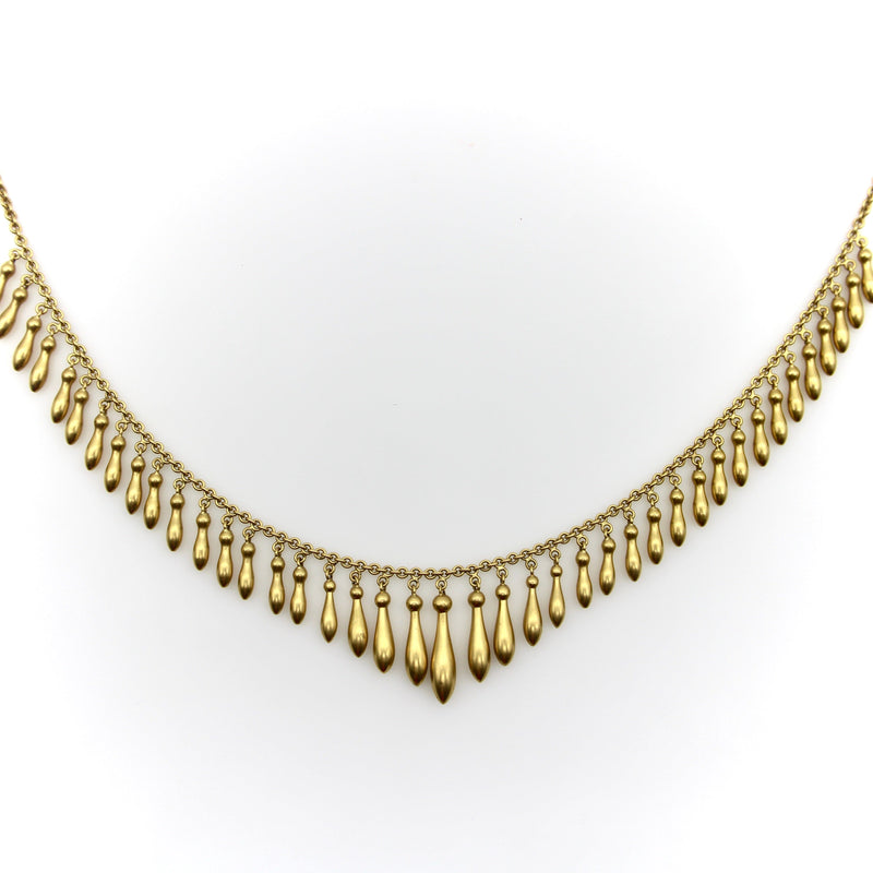 Victorian 14K Gold Graduated Fringe Necklace Necklace Kirsten's Corner 