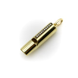 18K Gold Signature Whistle with Diamond Studded Line Pendant, Charm Kirsten's Corner 