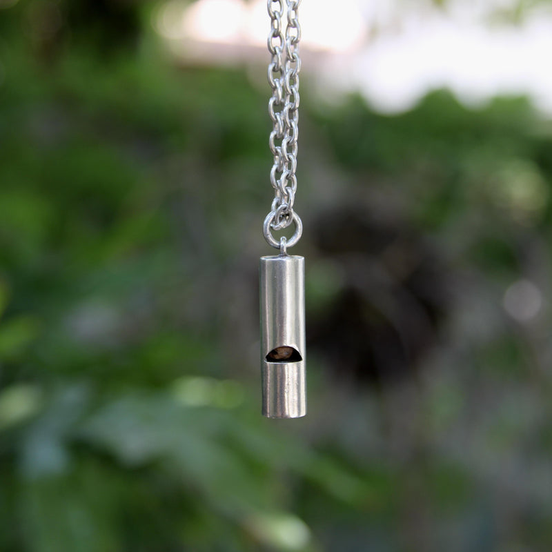 Victorian English Sterling Silver Cylindrical Whistle jewelry Kirsten's Corner 