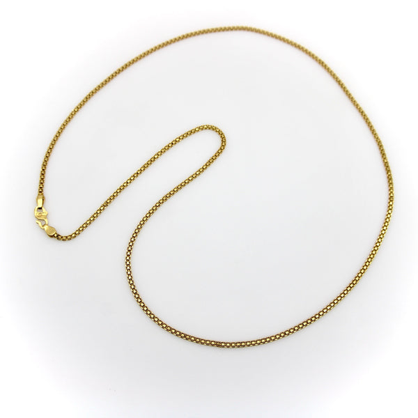 Vintage 22K Gold Flattened Double-Link Long 24.5” Chain Chain Kirsten's Corner 