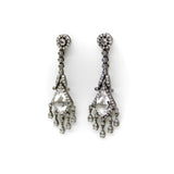 18K Gold Contemporary Quartz and Diamond Earrings jewelry Kirsten's Corner 