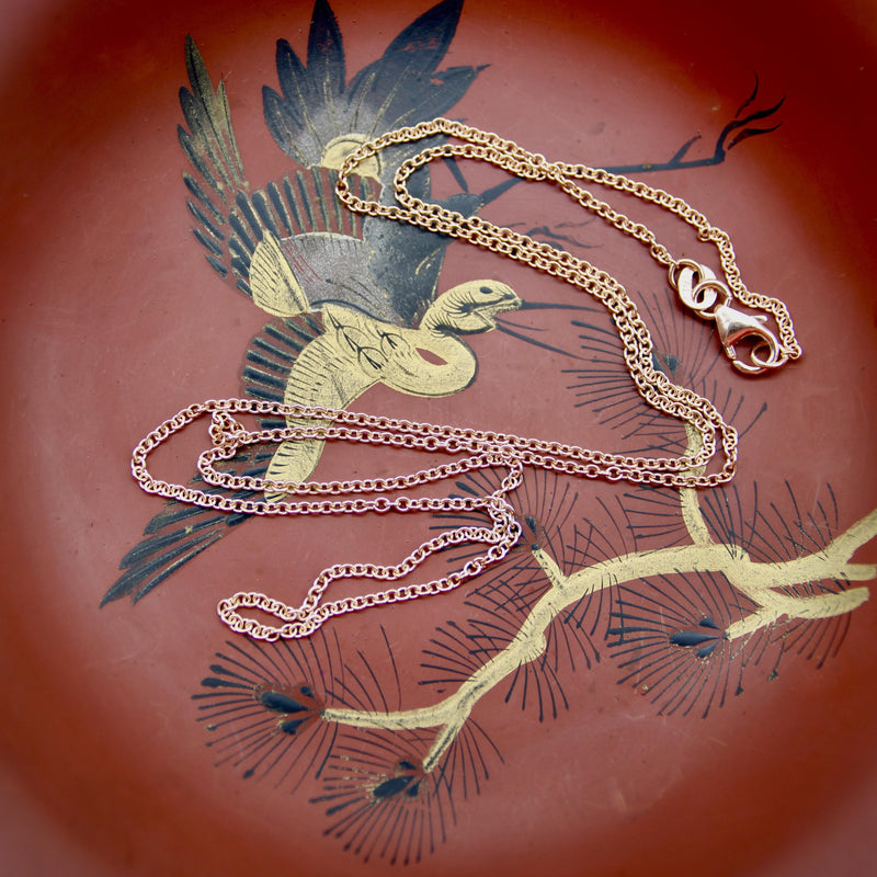 14K Rose Gold Italian Belcher Link Chain Kirsten's Corner 