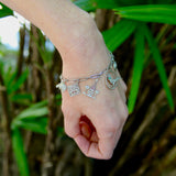 Edwardian Platinum Diamond Encrusted Fanciful Charm Bracelet jewelry Kirsten's Corner 