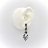 18K Gold Contemporary Quartz and Diamond Earrings jewelry Kirsten's Corner 
