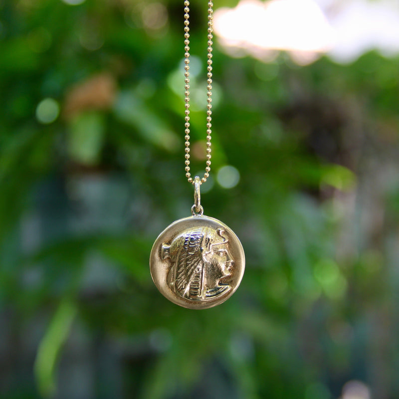 14K Gold Egyptian Revival Nekhbet Charm or pendant pendant, Charm Kirsten's Corner 