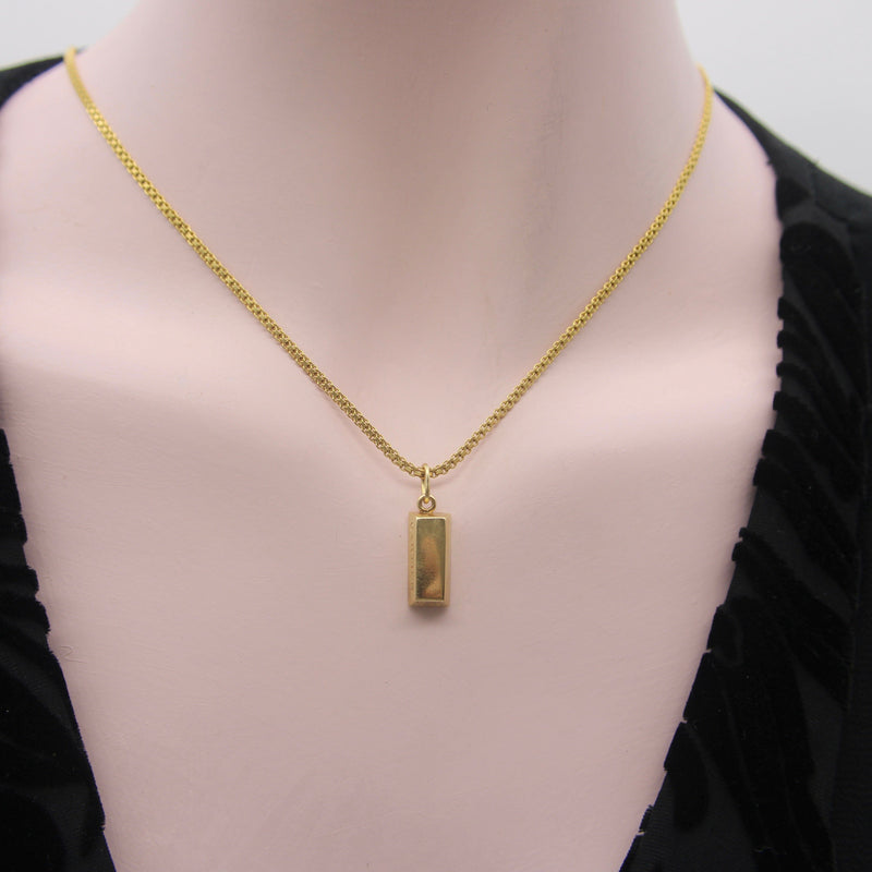 18K Gold Vintage Cartier 1/4 oz. Gold Ingot Bar Pendant pendant, Charm Kirsten's Corner 