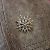 Victorian 14K Gold & Pearl Star Shaped Pendant Brooch Brooches, Pins Kirsten's Corner Jewelry 