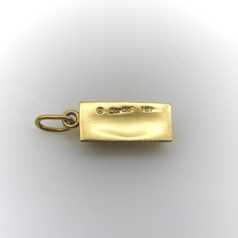 18K Gold Vintage Cartier 1/4 oz. Gold Ingot Bar Pendant pendant, Charm Kirsten's Corner 