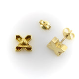 18K Gold Vintage Tiffany & Co. Blocky X Earrings Earrings Kirsten's Corner 