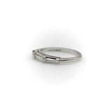 Mid-Century Modern Platinum Diamond Baguette Ring/ Band jewelry Kirsten's Corner 