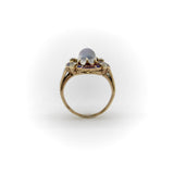 Victorian Moonstone Ruby Diamond and Enameled 14K Gold Ring jewelry Kirsten's Corner 