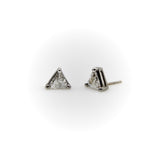 Vintage 14K White Gold Trilliant Diamond Stud Earrings Earrings Kirsten's Corner 