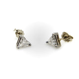 Vintage 14K White Gold Trilliant Diamond Stud Earrings Earrings Kirsten's Corner 