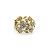 Vintage 14K Gold Flower Filigree Diamond Ring jewelry Kirsten's Corner 