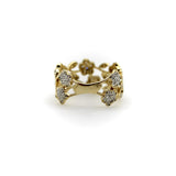 Vintage 14K Gold Flower Filigree Diamond Ring jewelry Kirsten's Corner 