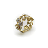 Vintage 14K Gold Flower Filigree Diamond Ring jewelry Kirsten's Corner 