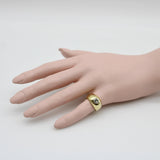 Edwardian 18K Gold Hand-Hammered Rubover Setting Old European Cut Diamond Ring ring Kirsten's Corner 