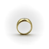 Edwardian 18K Gold Hand-Hammered Rubover Setting Old European Cut Diamond Ring ring Kirsten's Corner 