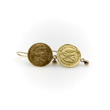 21 Karat Mexican Peso Earrings From the Turn of the 20th Century jewelry Kirsten's Corner 