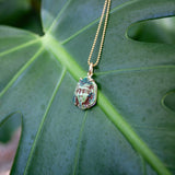 Art Deco Egyptian Revival Faience Pharaoh in 14K Gold Mount Pendant / Charm Kirsten's Corner 