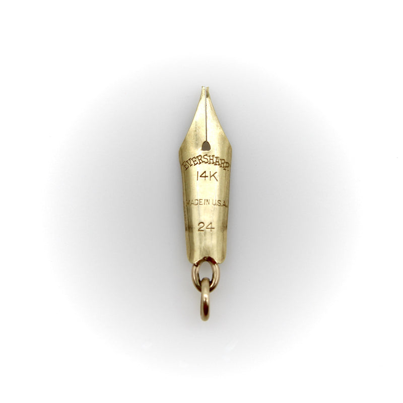 14K Gold Eversharp Pen Nib Charm or Pendant jewelry Kirsten's Corner 