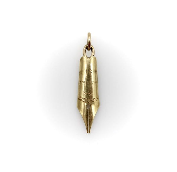 14K Gold Eversharp Pen Nib Charm or Pendant jewelry Kirsten's Corner 