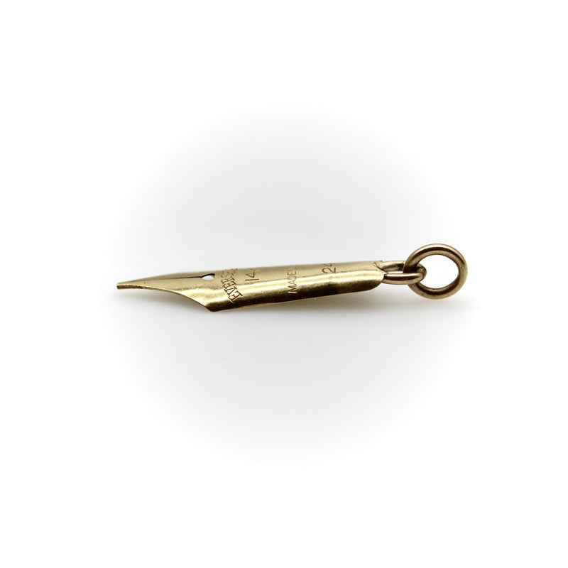 14K Gold Eversharp Pen Nib Charm or Pendant jewelry Kirsten's Corner 