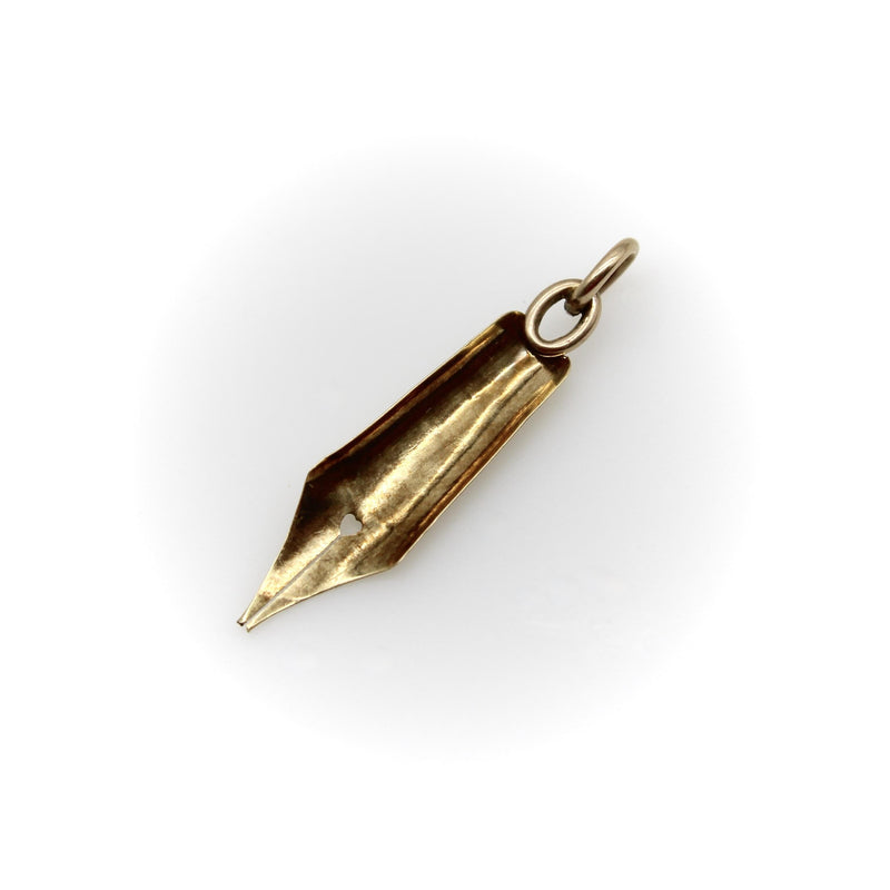 14K Gold Eversharp Pen Nib Charm or Pendant jewelry Kirsten's Corner 