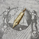 14K Gold Eversharp Pen Nib Charm or Pendant jewelry Kirsten's Corner 